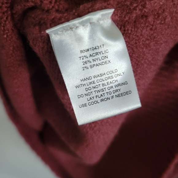 NWT Forever 21 Derek Heart Rose Lace-Up Long Sleeve Sweater Size Small - Picture 8 of 8